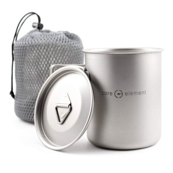 CE 2-Piece Titanium Cookware Set Mug 15oz 450ml + 25oz 750ml Cup‎ Mug Ultralight - Picture 5 of 8